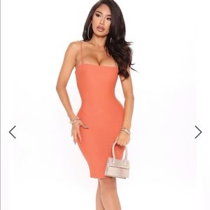 Meeting The Standard Mini Dress - Rust